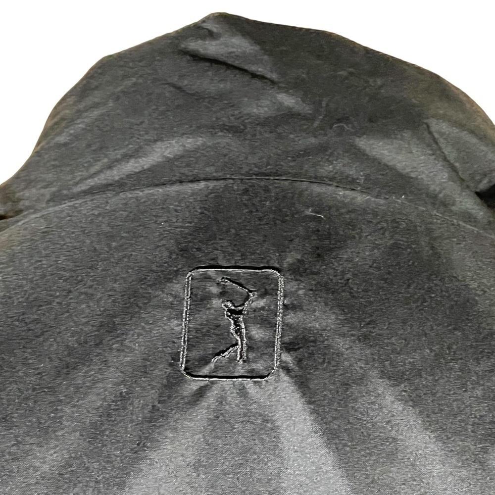 Champions Tour Men’s 1/4 Zip Black Windbreaker With Blue Stripes Medium EUC - Picture 6 of 10